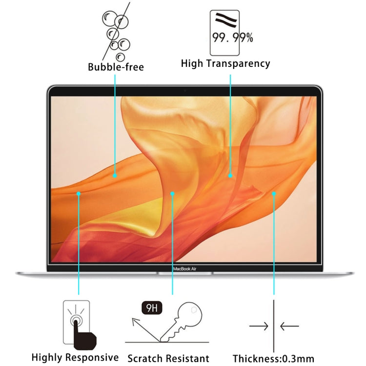 2 PCS 0.26mm 9H Surface Hardness Explosion-proof Tempered Glass Film for MacBook Air 13.3 (2018) - Screen Protectors by PMC Jewellery | Online Shopping South Africa | PMC Jewellery | Buy Now Pay Later Mobicred