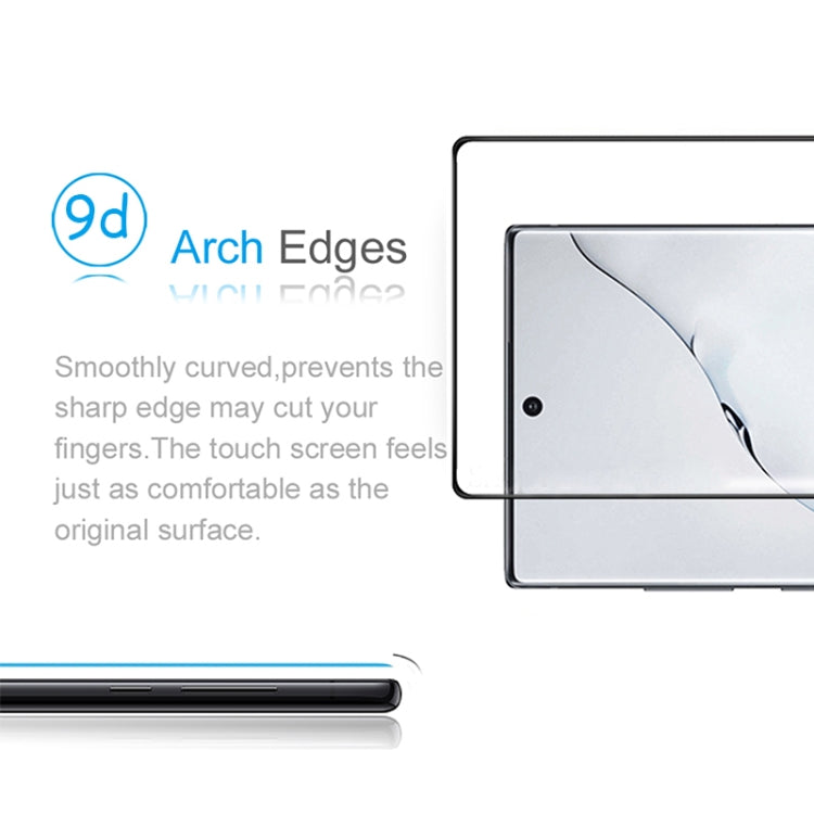 For Galaxy Note 10 3D Curved Edge Glue Curved Full Screen Tempered Glass Film, Fingerprint Unlock Is Supported(Black) - Galaxy Tempered Glass by PMC TechLife | Online Shopping South Africa | PMC TechLife