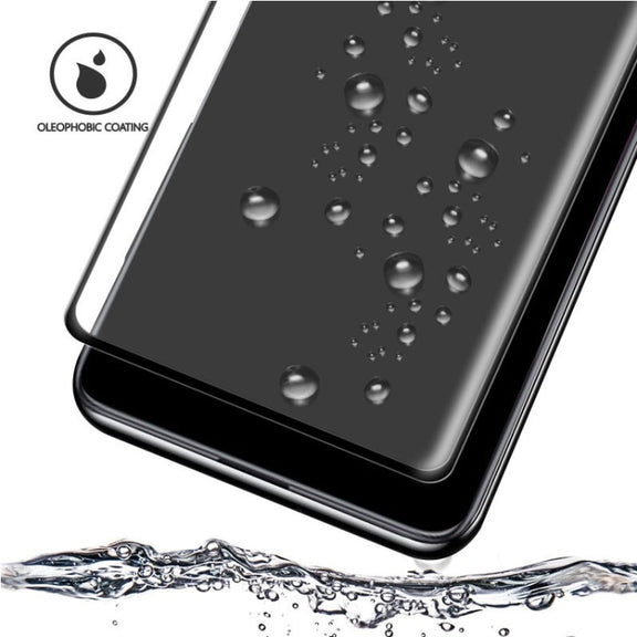For Galaxy Note 10 3D Curved Edge Glue Curved Full Screen Tempered Glass Film, Fingerprint Unlock Is Supported(Black)
