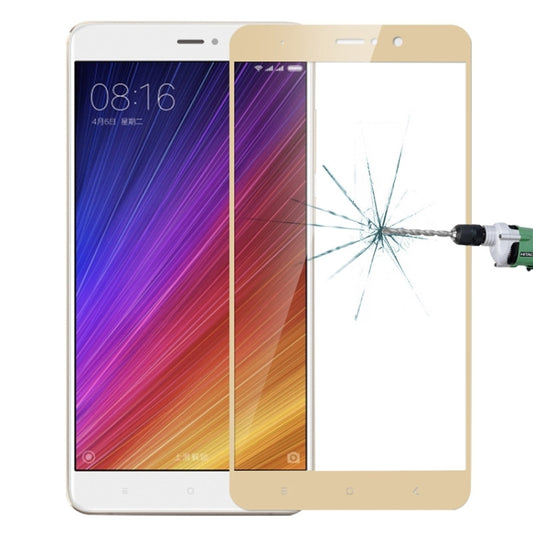 MOFI Xiaomi Mi 5s Plus 0.3mm 9H Hardness 2.5D Explosion-proof Full Screen Tempered Glass Screen Film(Gold) - free shipping - PMC Jewellery - Order now!