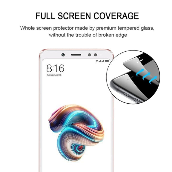 0.33mm 9H 2.5D Full Screen Fully Adhesive Tempered Glass Film for Xiaomi Redmi Note 5 Pro(White)