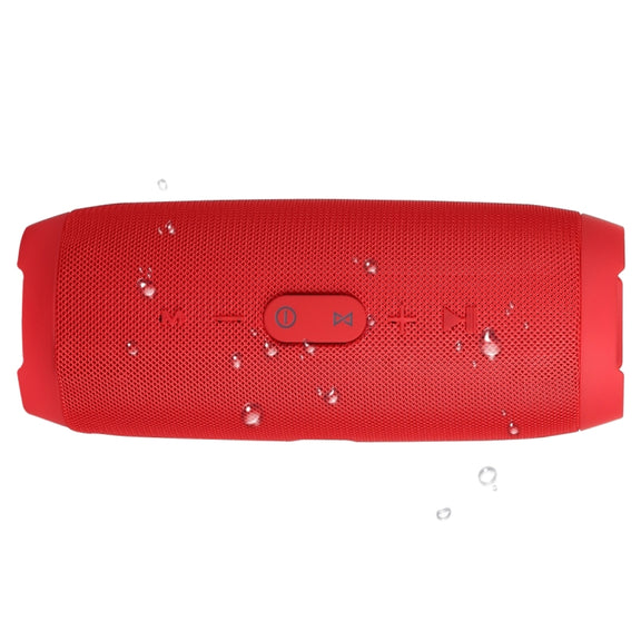 Charge3 Life Water-resistant Bluetooth Stereo Speaker, Built-in MIC, Support Hands-free Calls & TF Card & AUX IN & Power Bank(Red)