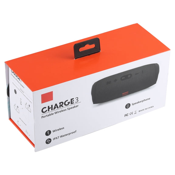 Charge3 Life Water-resistant Bluetooth Stereo Speaker, Built-in MIC, Support Hands-free Calls & TF Card & AUX IN & Power Bank(Red)