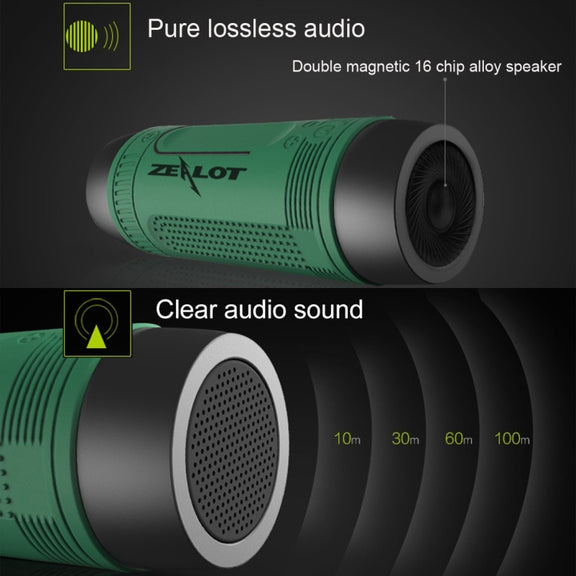 Zealot S1 Multifunctional Outdoor Water-resistant Bluetooth Speaker, 4000mAh Battery, For iPhone, Galaxy, Sony, Lenovo, HTC, Huawei, Google, LG, Xiaomi, other Smartphones(Coffee)