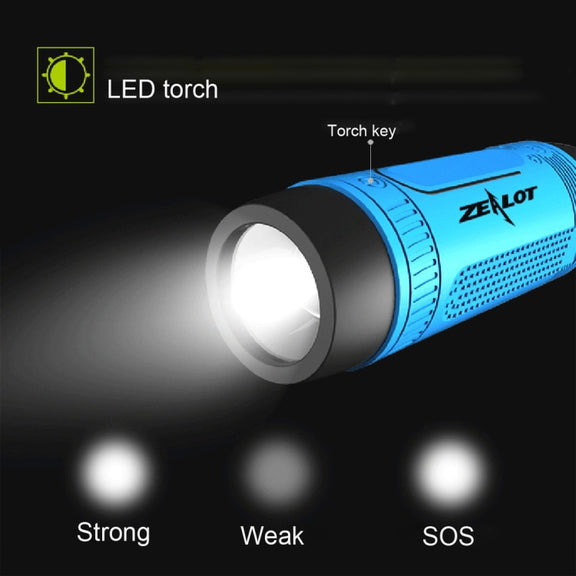 Zealot S1 Multifunctional Outdoor Water-resistant Bluetooth Speaker, 4000mAh Battery, For iPhone, Galaxy, Sony, Lenovo, HTC, Huawei, Google, LG, Xiaomi, other Smartphones(Coffee)