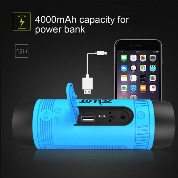 Zealot S1 Multifunctional Outdoor Water-resistant Bluetooth Speaker, 4000mAh Battery, For iPhone, Galaxy, Sony, Lenovo, HTC, Huawei, Google, LG, Xiaomi, other Smartphones(Coffee)