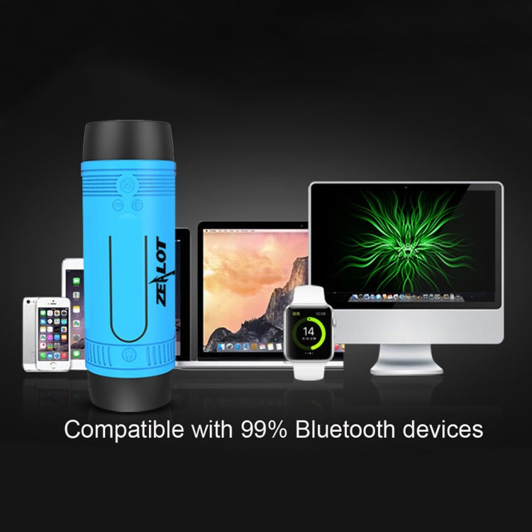 Zealot S1 Multifunctional Outdoor Water-resistant Bluetooth Speaker, 4000mAh Battery, For iPhone, Galaxy, Sony, Lenovo, HTC, Huawei, Google, LG, Xiaomi, other Smartphones(Blue)