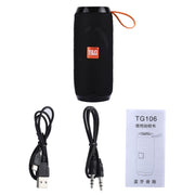 T&G TG106 Portable Wireless Bluetooth V4.2 Stereo Speaker with Handle, Built-in MIC, Support Hands-free Calls & TF Card & AUX IN & FM, Bluetooth Distance: 10m