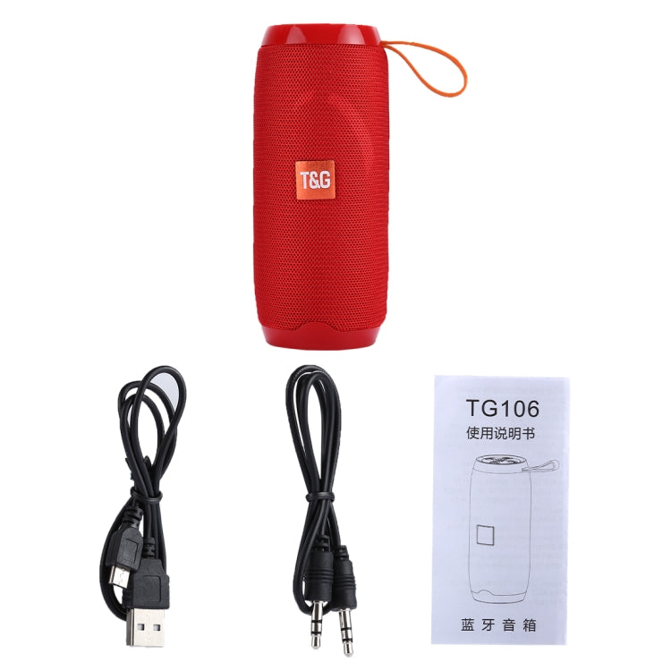 T&G TG106 Portable Wireless Bluetooth V4.2 Stereo Speaker with Handle, Built-in MIC, Support Hands-free Calls & TF Card & AUX IN & FM, Bluetooth Distance: 10m