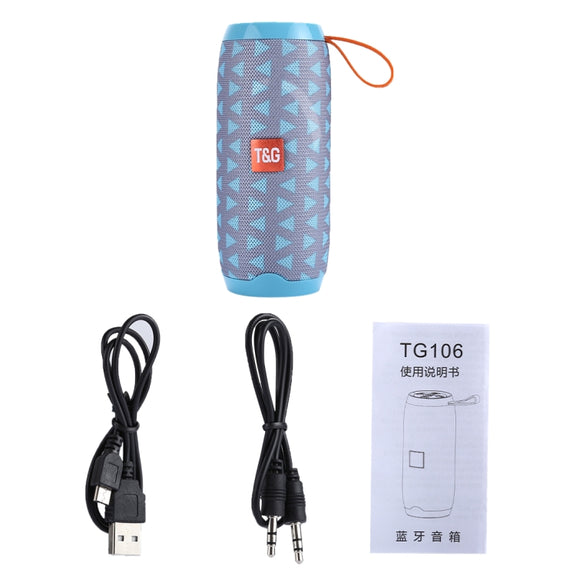 T&G TG106 Portable Wireless Bluetooth V4.2 Stereo Speaker with Handle, Built-in MIC, Support Hands-free Calls & TF Card & AUX IN & FM, Bluetooth Distance: 10m