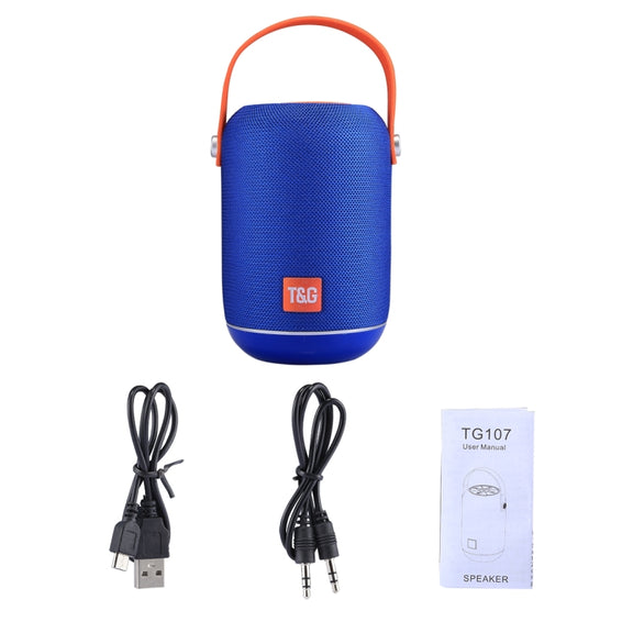 T&G TG107 Portable Wireless Bluetooth V4.2 Stereo Speaker with Handle, Built-in MIC, Support Hands-free Calls & TF Card & AUX IN & FM, Bluetooth Distance: 10m
