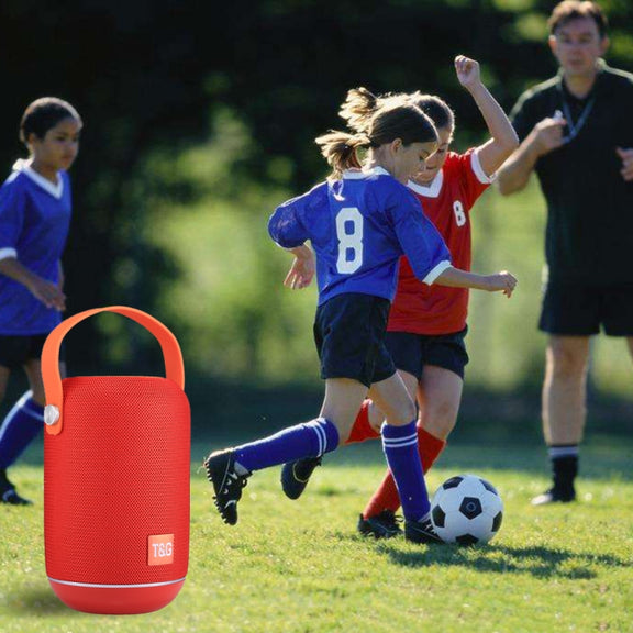 T&G TG107 Portable Wireless Bluetooth V4.2 Stereo Speaker with Handle, Built-in MIC, Support Hands-free Calls & TF Card & AUX IN & FM, Bluetooth Distance: 10m