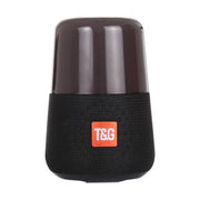 T&G TG168 Portable Wireless Bluetooth V5.0 Stereo Speaker with Handle, Built-in MIC, Support Flashing LED Light & TF Card & U Disk & AUX IN & FM(Black)