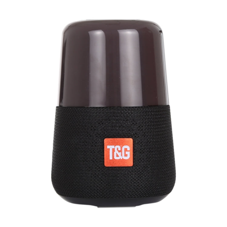 T&G TG168 Portable Wireless Bluetooth V5.0 Stereo Speaker with Handle, Built-in MIC, Support Flashing LED Light & TF Card & U Disk & AUX IN & FM(Black)