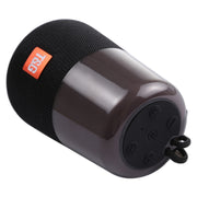 T&G TG168 Portable Wireless Bluetooth V5.0 Stereo Speaker with Handle, Built-in MIC, Support Flashing LED Light & TF Card & U Disk & AUX IN & FM(Black)