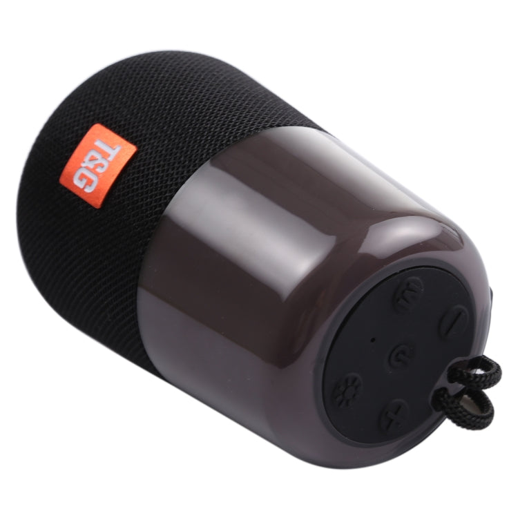 T&G TG168 Portable Wireless Bluetooth V5.0 Stereo Speaker with Handle, Built-in MIC, Support Flashing LED Light & TF Card & U Disk & AUX IN & FM(Black)