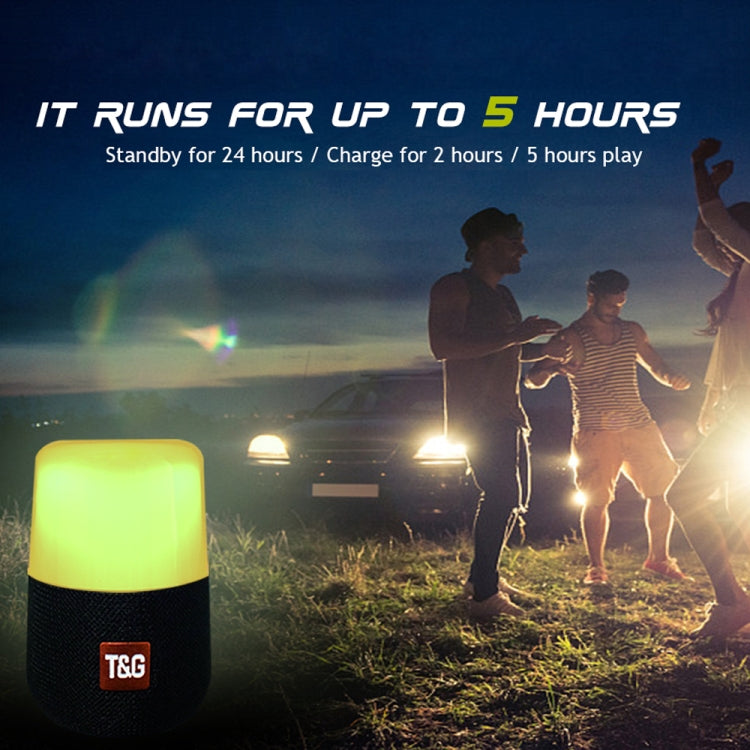 T&G TG168 Portable Wireless Bluetooth V5.0 Stereo Speaker with Handle, Built-in MIC, Support Flashing LED Light & TF Card & U Disk & AUX IN & FM(Cyan)