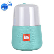 T&G TG168 Portable Wireless Bluetooth V5.0 Stereo Speaker with Handle, Built-in MIC, Support Flashing LED Light & TF Card & U Disk & AUX IN & FM(Cyan)