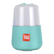 T&G TG168 Portable Wireless Bluetooth V5.0 Stereo Speaker with Handle, Built-in MIC, Support Flashing LED Light & TF Card & U Disk & AUX IN & FM(Cyan)