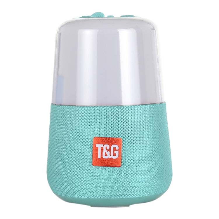 T&G TG168 Portable Wireless Bluetooth V5.0 Stereo Speaker with Handle, Built-in MIC, Support Flashing LED Light & TF Card & U Disk & AUX IN & FM(Cyan)