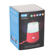 T&G TG168 Portable Wireless Bluetooth V5.0 Stereo Speaker with Handle, Built-in MIC, Support Flashing LED Light & TF Card & U Disk & AUX IN & FM(Cyan)