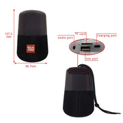 T&G TG168 Portable Wireless Bluetooth V5.0 Stereo Speaker with Handle, Built-in MIC, Support Flashing LED Light & TF Card & U Disk & AUX IN & FM(Cyan)
