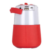 T&G TG168 Portable Wireless Bluetooth V5.0 Stereo Speaker with Handle, Built-in MIC, Support Flashing LED Light & TF Card & U Disk & AUX IN & FM(Red)