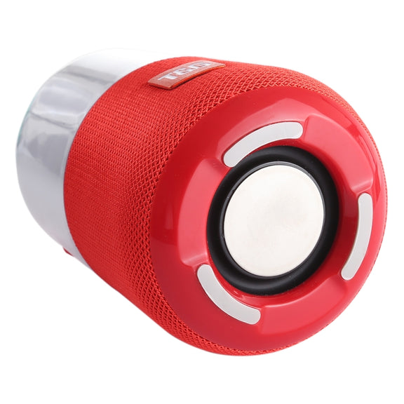 T&G TG168 Portable Wireless Bluetooth V5.0 Stereo Speaker with Handle, Built-in MIC, Support Flashing LED Light & TF Card & U Disk & AUX IN & FM(Red)