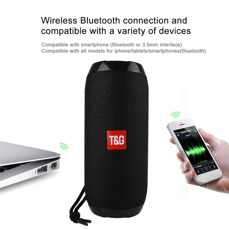 T&G TG117 Portable Bluetooth Stereo Speaker, with Built-in MIC, Support Hands-free Calls & TF Card & AUX IN & FM, Bluetooth Distance: 10m(Black) - free shipping - PMC Jewellery - Order now!