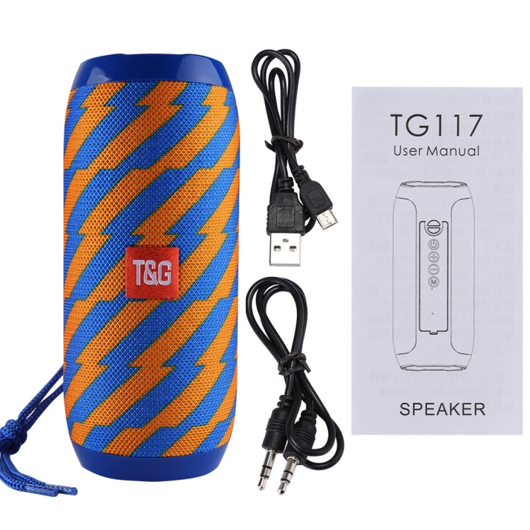 T&G TG117 Portable Bluetooth Stereo Speaker, with Built-in MIC, Support Hands-free Calls & TF Card & AUX IN & FM, Bluetooth Distance: 10m(Dark Blue)