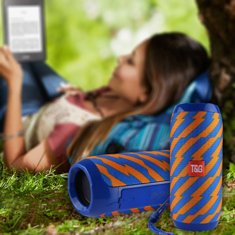 T&G TG117 Portable Bluetooth Stereo Speaker, with Built-in MIC, Support Hands-free Calls & TF Card & AUX IN & FM, Bluetooth Distance: 10m(Dark Blue)