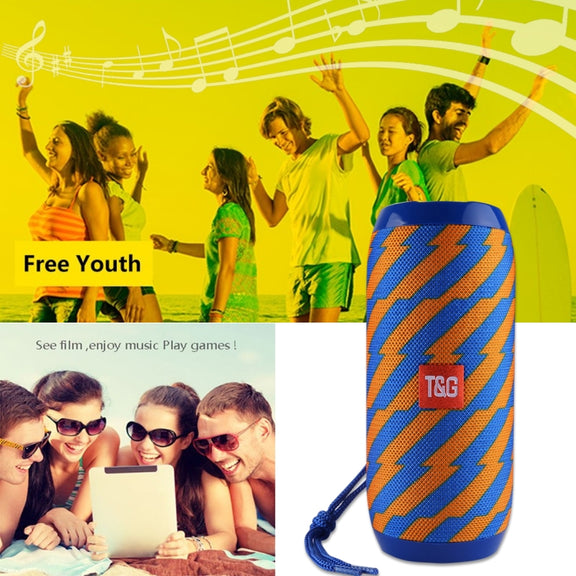 T&G TG117 Portable Bluetooth Stereo Speaker, with Built-in MIC, Support Hands-free Calls & TF Card & AUX IN & FM, Bluetooth Distance: 10m(Dark Blue)