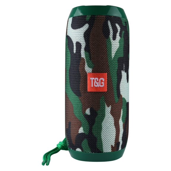 T&G TG117 Portable Bluetooth Stereo Speaker, with Built-in MIC, Support Hands-free Calls & TF Card & AUX IN & FM, Bluetooth Distance: 10m(Green)