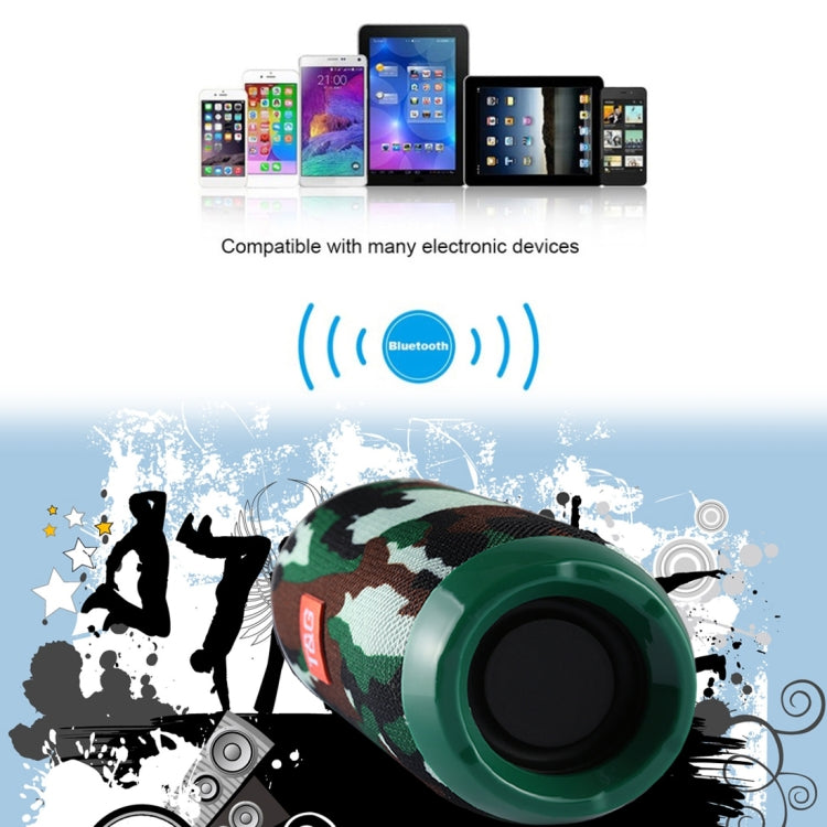 T&G TG117 Portable Bluetooth Stereo Speaker, with Built-in MIC, Support Hands-free Calls & TF Card & AUX IN & FM, Bluetooth Distance: 10m(Green)