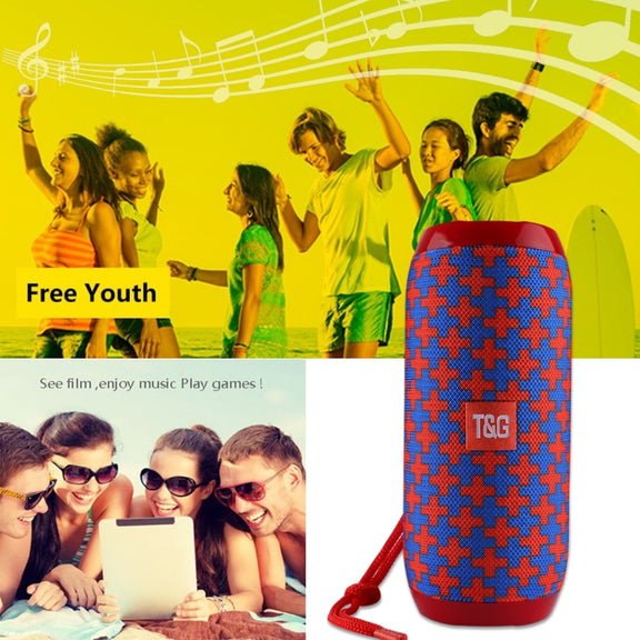 T&G TG117 Portable Bluetooth Stereo Speaker, with Built-in MIC, Support Hands-free Calls & TF Card & AUX IN & FM, Bluetooth Distance: 10m(Red)
