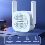 COMFAST CF-WR765AC 1200Mbps Dual Band Wireless Repeater Amplifier with External Antenna