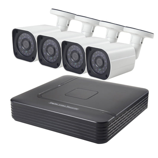 A4B6 4Ch Bullet IP Camera NVR Kit, Support Night Vision / Motion Detection, IR Distance: 15m - Video Recorder Kit by PMC Jewellery | Online Shopping South Africa | PMC Jewellery | Buy Now Pay Later Mobicred