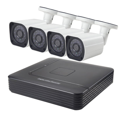 A4B6 4Ch Bullet IP Camera NVR Kit, Support Night Vision / Motion Detection, IR Distance: 15m - Video Recorder Kit by PMC Jewellery | Online Shopping South Africa | PMC Jewellery | Buy Now Pay Later Mobicred