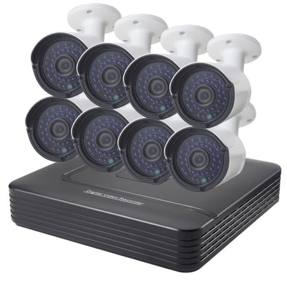 A8B2 8Ch Bullet IP Camera NVR Kit, Support Night Vision / Motion Detection, IR Distance: 20m - Video Recorder Kit by PMC Jewellery | Online Shopping South Africa | PMC Jewellery | Buy Now Pay Later Mobicred