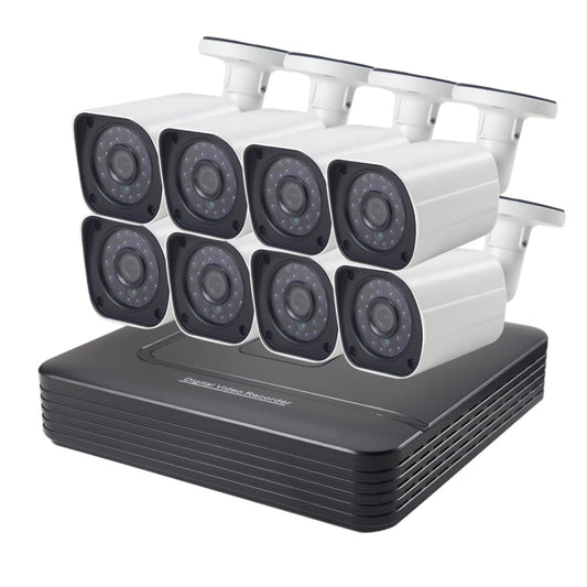 A8B6 8Ch Bullet IP Camera NVR Kit, Support Night Vision / Motion Detection, IR Distance: 15m - Video Recorder Kit by PMC Jewellery | Online Shopping South Africa | PMC Jewellery | Buy Now Pay Later Mobicred