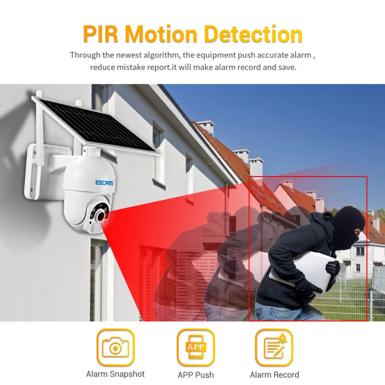 ESCAM QF450 HD 1080P 4G EU Version Solar Powered IP Camera without Memory, Support Two-way Audio & PIR Motion Detection & Night Vision & TF Card - free shipping - PMC Jewellery - Order now!