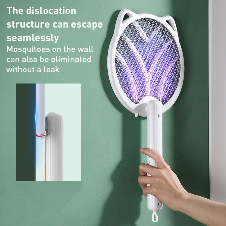 Cat Ear Rotary Electric Mosquito Swatter (White) - Fly Swatter by PMC TechLife | Online Shopping South Africa | PMC TechLife | Buy Now Pay Later Mobicred