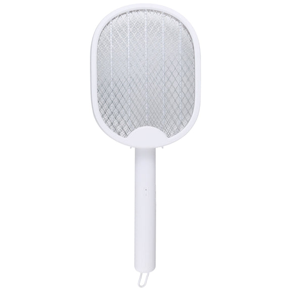 Multifunctional Rotating Folding Electric Mosquito Swatter (White)