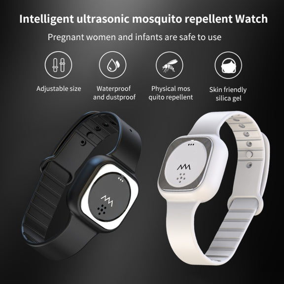 F8 Outdoor Silica Gel Mosquito Repellent Wristband(Black)