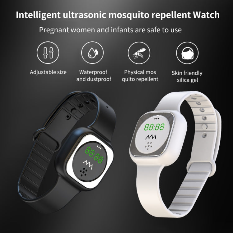 F9 Outdoor Silica Gel Mosquito Repellent Wristband with Clock(Black) - free shipping - PMC TechLife - Order now!