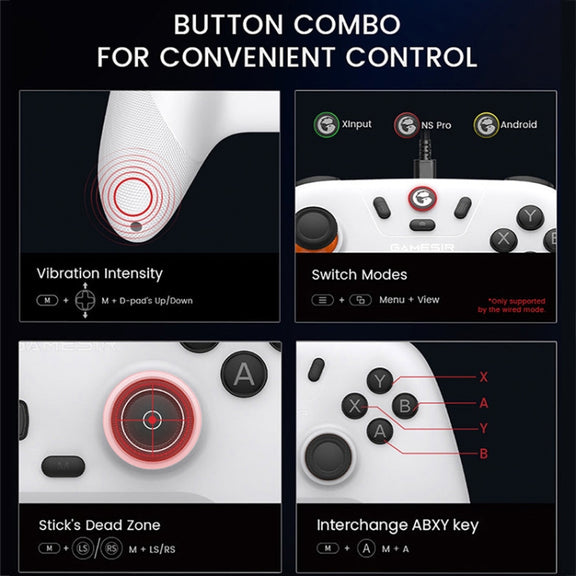 GameSir Nova Lite PC T4N Lite Bluetooth Wireless Gamepad Game Controller for Nintendo Switch (White)