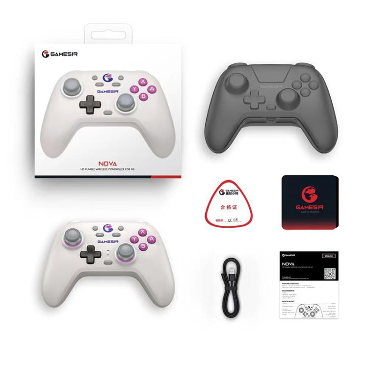 GameSir Nova NS T4N Wireless Gamepad Game Controller for Nintendo Switch (White) - free shipping - PMC Jewellery - Order now!