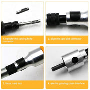 Electric Carving Knife Woodwork Tools Graver with Spanner & Flexible Shaft