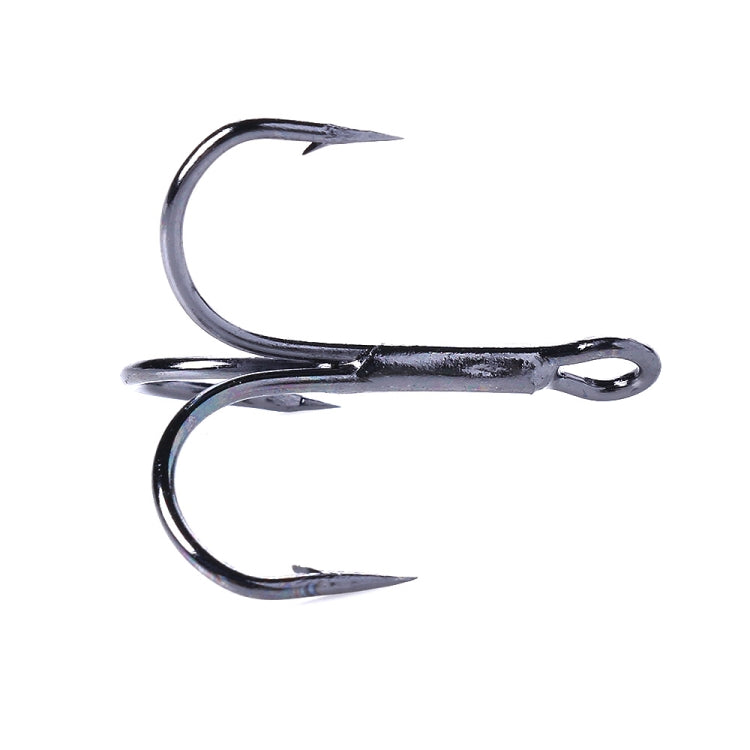 HENGJIA 20 PCS Classic Black High Carbon Steel Fishing Three-jaw Treble Hooks - Fishing Hooks by HENGJIA | Online Shopping South Africa | PMC TechLife | Buy Now Pay Later Mobicred