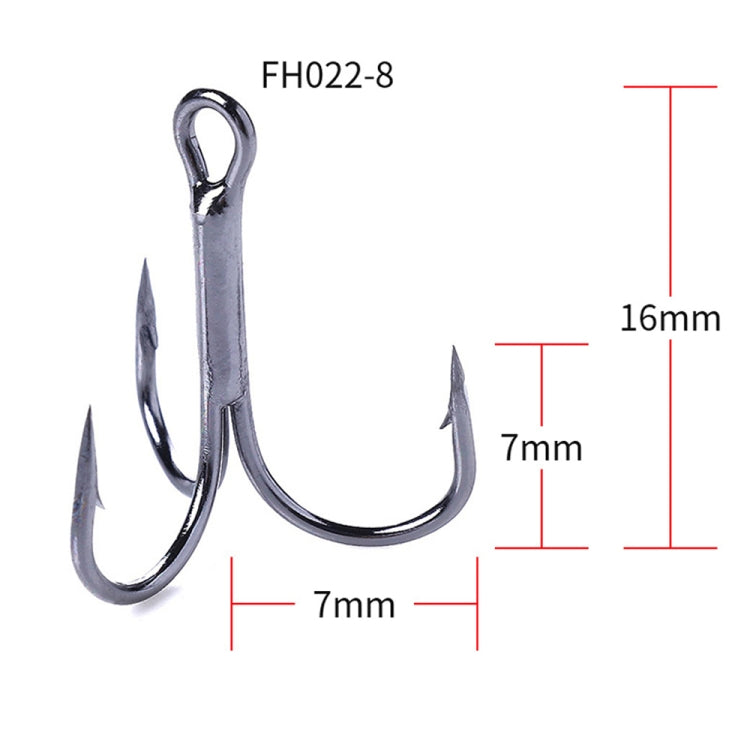 HENGJIA 20 PCS Classic Black High Carbon Steel Fishing Three-jaw Treble Hooks - Fishing Hooks by HENGJIA | Online Shopping South Africa | PMC TechLife | Buy Now Pay Later Mobicred
